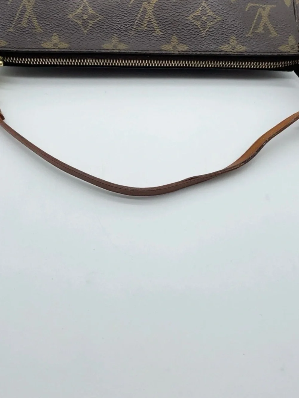 Auth Louis Vuitton Monogram Pochette Accessory Pouch Handbag